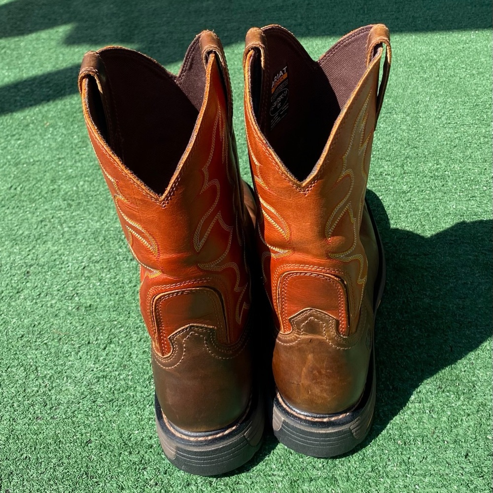 Ariat Workhog Leather Square Soft Toe Western Wor… - image 6